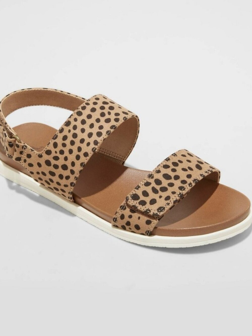 Universal Thread Leopard Print Sandals with Velcro back strap NWT sz 8.5